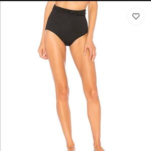 Mara Hoffman high-waisted black bikini bottoms